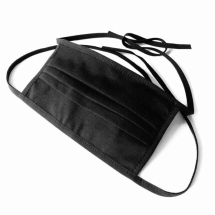 Baumwollmaske 1-lagig zum binden schwarz - STANDARD 100 by OEKO-TEX