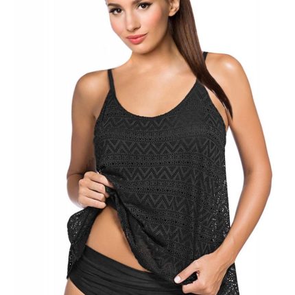 Tankini mit Spitzen-Top 3XL