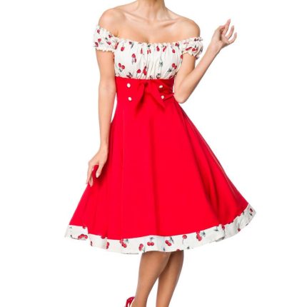 schulterfreies Swing-Kleid S