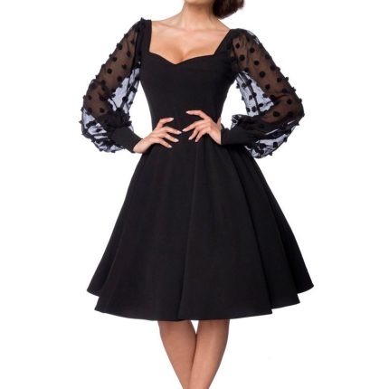 Retrokleid mit langen Ärmeln S