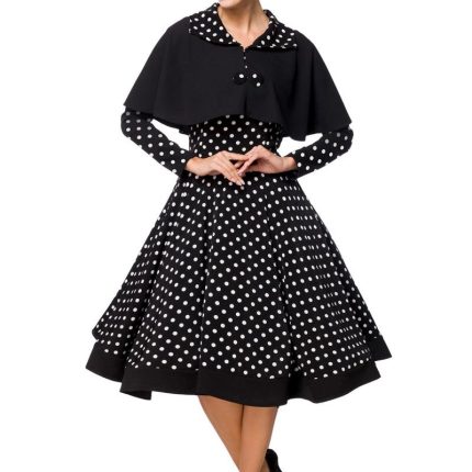 SWING-KLEID MIT CAPE 4XL