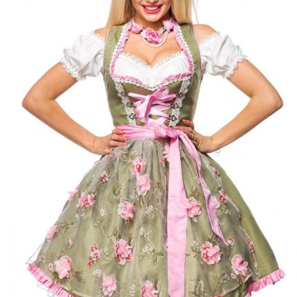 Dirndl mit Blumenschürze XL