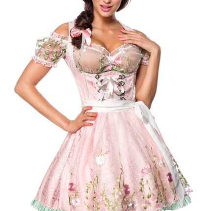 Mini-Brokat-Dirndl inkl Spitzenbluse S