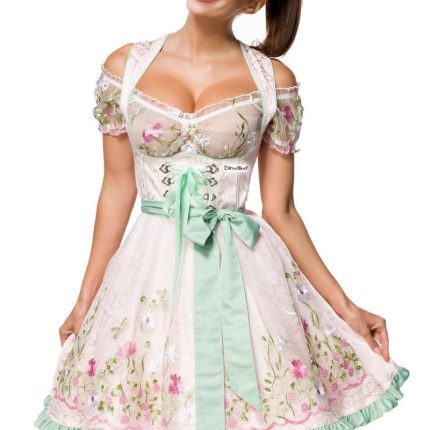 Mini-Brokat-Dirndl inkl Spitzenbluse S