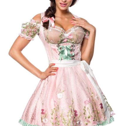 Mini-Brokat-Dirndl inkl Spitzenbluse S