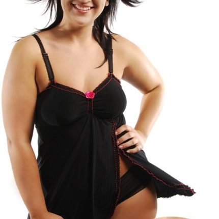 schwarzes Babydoll Margeritta M/1019 von Andalea Dessous