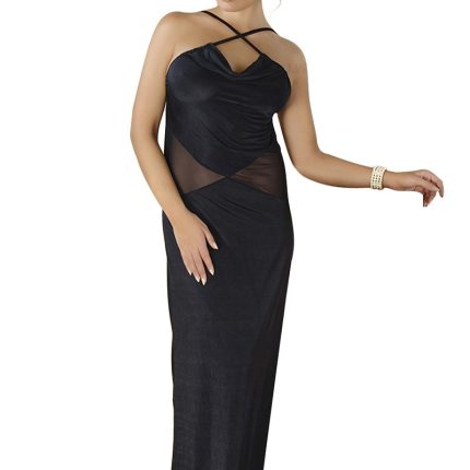 schwarzes langes Kleid M/1068 von Andalea