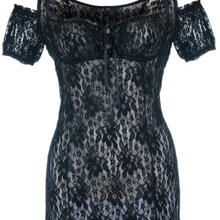 schwarzes Chemise SB/1007 46/48 Sexy Base