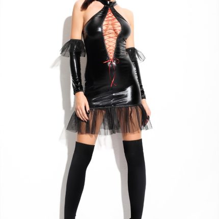 schwarzes Minikleid Martha S/M von Demoniq