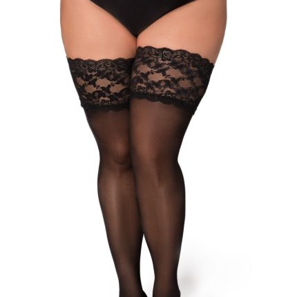 halterlose Strümpfe Paloma schwarz von Legg Story XTra Size