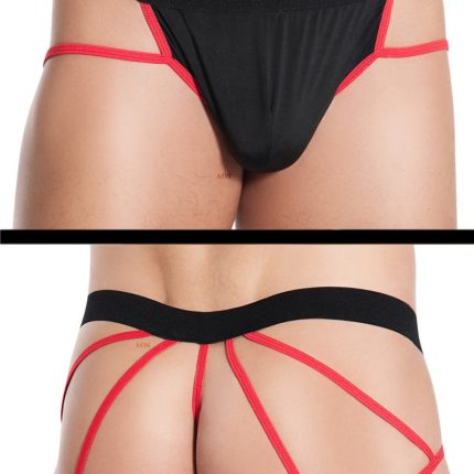 schwarz/roter Slip Bastien L/XL