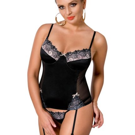 schwarzes Strapshemd Brasiliana 4XL/5XL von Passion