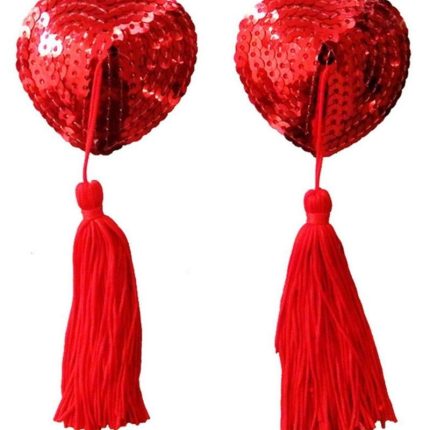 rote Nipples Cover Heart, selbstklebend, Brustwarzenschmuck PR0018