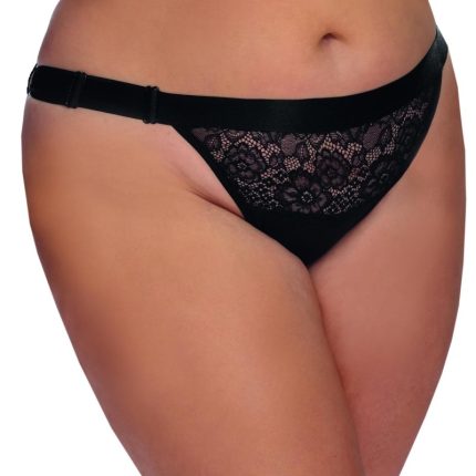 schwarzer Knickers mit Spitze AA053643 - 3XL/4XL