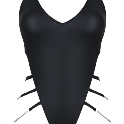 schwarzer Ketten-Body DDKery001 - S - Größe S