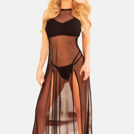 schwarzes Nachtkleid KA922448 - M - Größe M