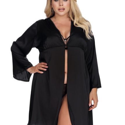 schwarzer Morgenrock AA053628 von Anais Apparel Plus Size