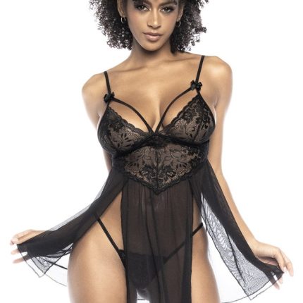 schwarzes Babydoll - MAL7502BLK von Mapale