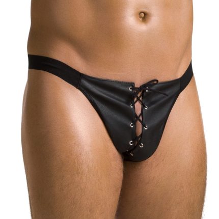 schwarzer Kunstleder Jockstrap 044 von Passion - Größe 044