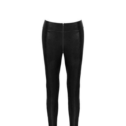 F274 Snake Wetlook Leggings mit Reißverschluss - M - Größe M