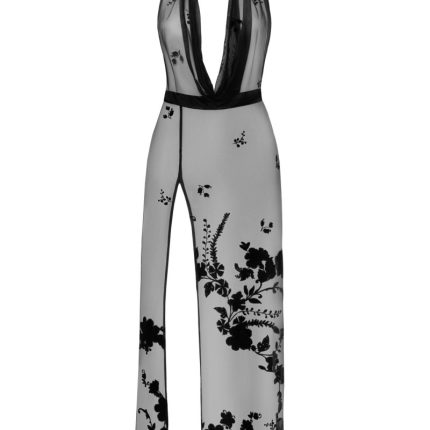 F312 langes Kleid aus Netzmaterial - M - Größe M