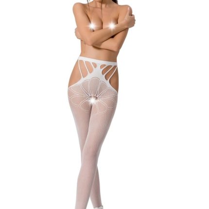 ouvert Strumpfhose S001 weiß von Passion Erotic Line
