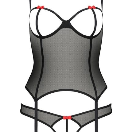 schwarzes Corset PA595294 von Passion Devil Collection