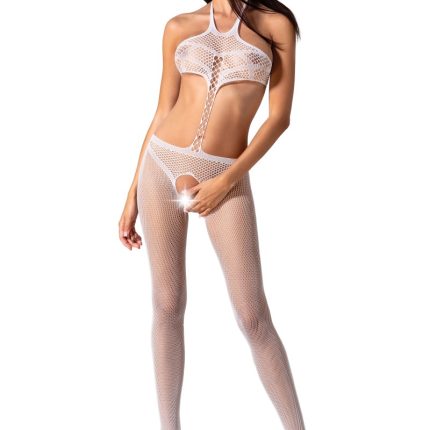 weißer ouvert Bodystocking BS080 - S/L - Größe S
