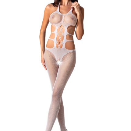 weißer ouvert Bodystocking BS084 von Passion