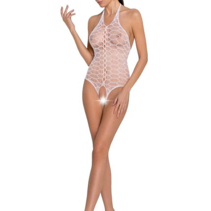 weißer ouvert Body BS087 - S/L - Größe S
