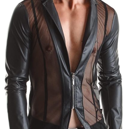 Herren Jacke RMDaniele001 schwarz von Regnes Fetish Planet