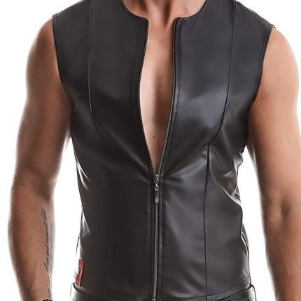 Herren Weste RMOttaviano001 schwarz von Regnes Fetish Planet